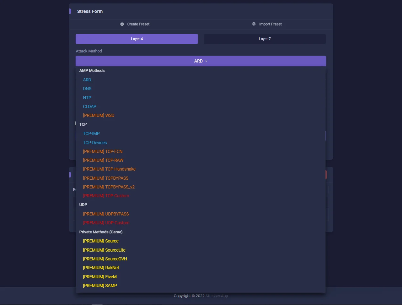 stresser app layer 4